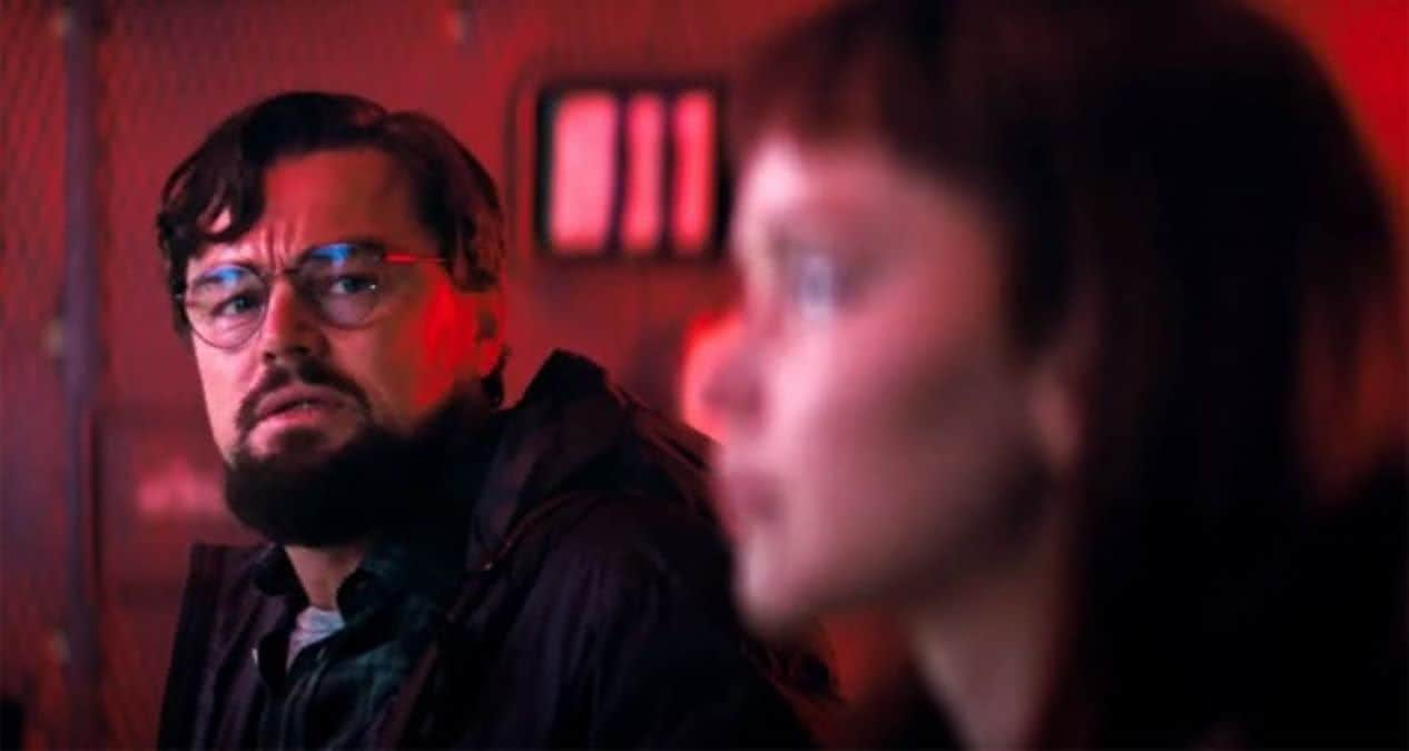 Leonardo DiCaprio e Jennifer Lawrence em Don't Look Up (Divulgação / Netflix)