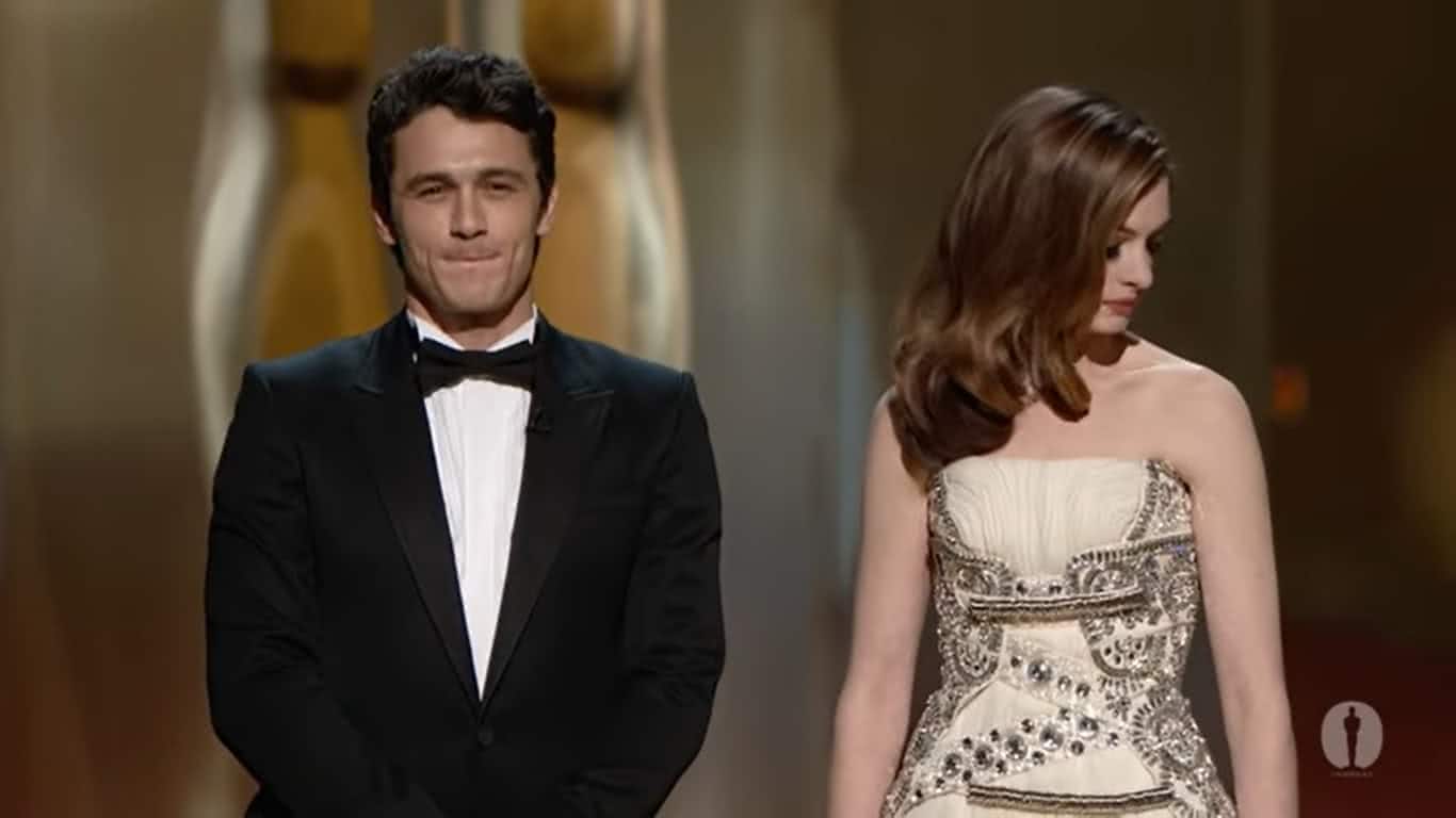 Anne Hathaway e James Franco no Oscar 2011 (Reprodução)