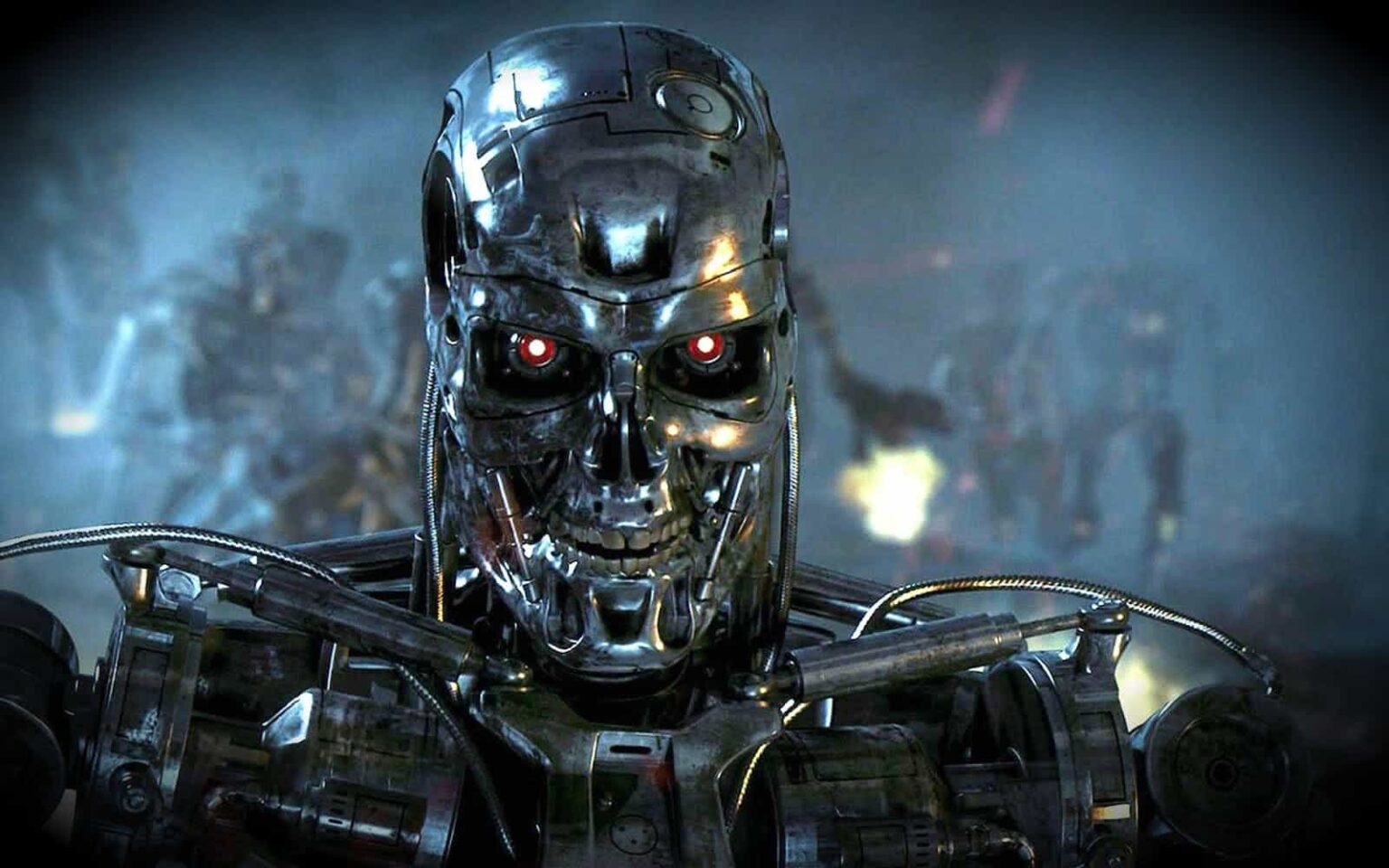 T 800 em O Exterminador do Futuro A Salvacao Reproducao