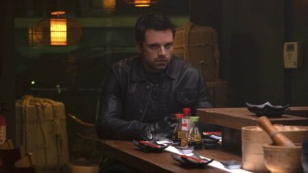 Bucky Barnes (Sebastian Stan) em Falcão e o Soldado Invernal (Reprodução / Disney+)