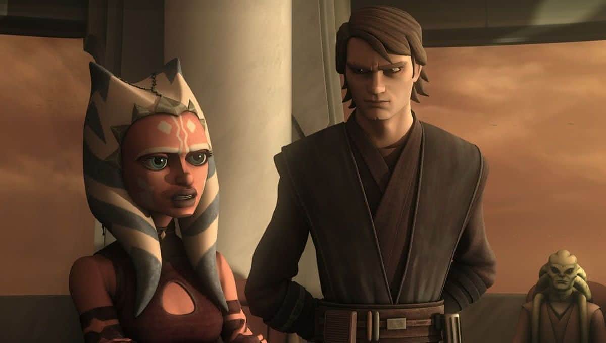 Ahsoka e Anakin em Star Wars: A Guerrra dos Clones (Reprodução / Disney)