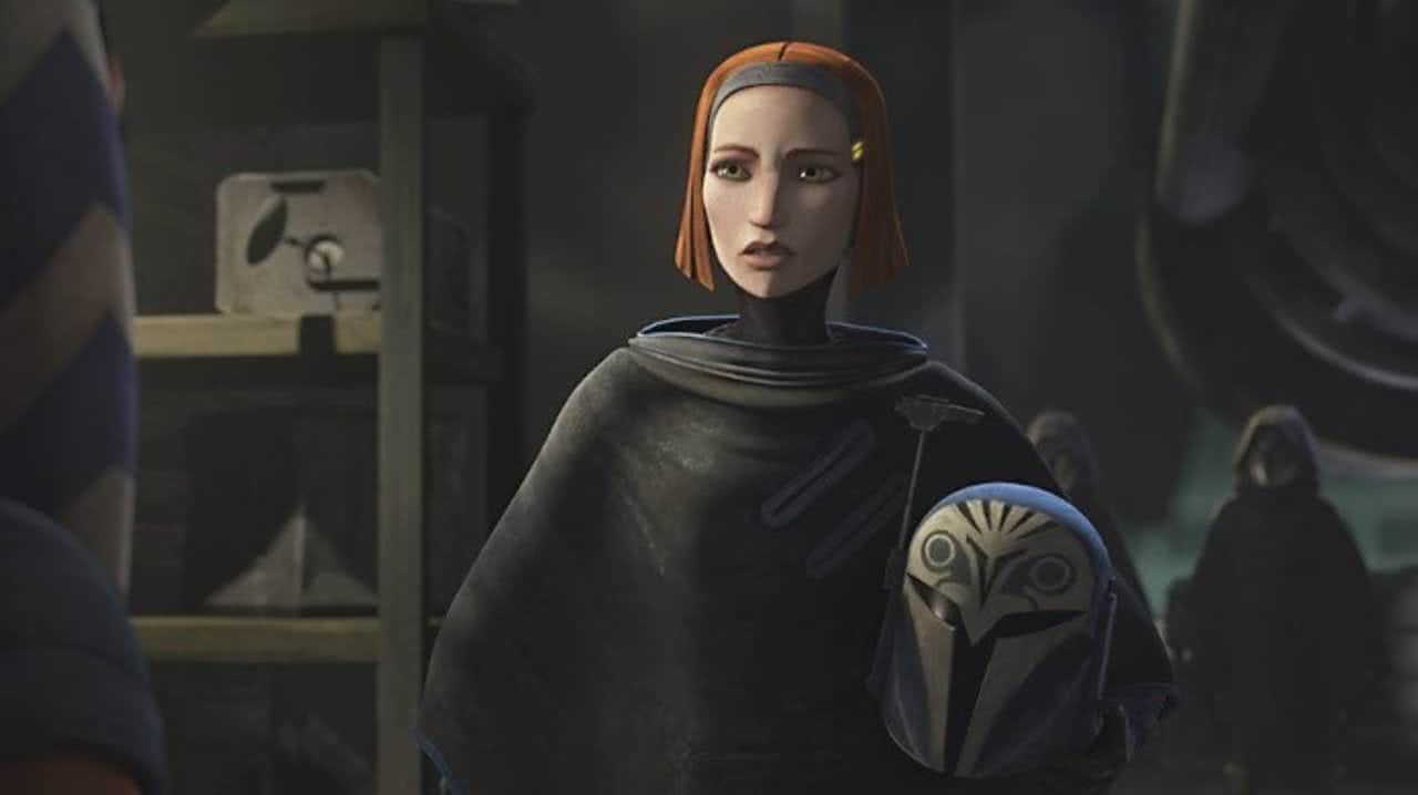 Bo-Katan (Katee Sackhoff) em Star Wars: A Guerra do Clones (Reprodução / LucasFilm)