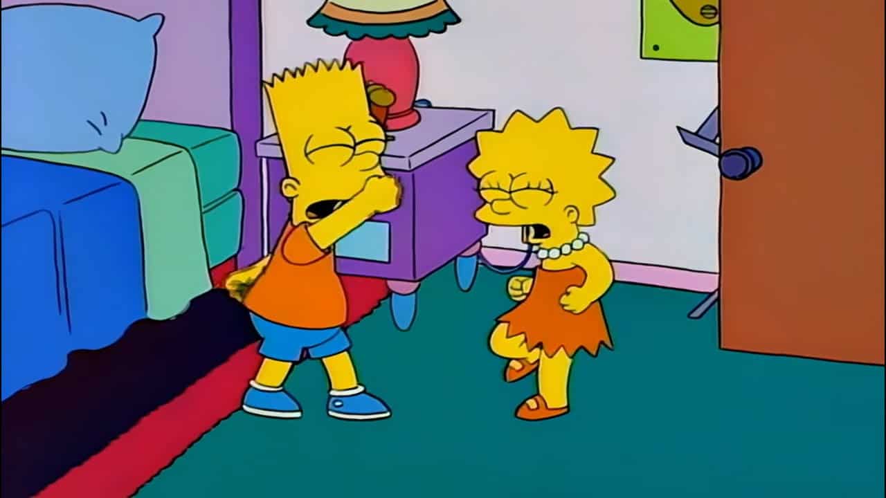 Bart e Lisa em Os Simpsons (Reprodução)