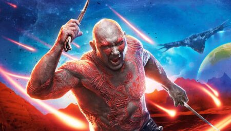 Dave Bautista como Drax em Guardioes da Galaxia