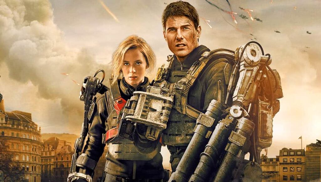 Emily Blunt e Tom Cruise em No Limite do Amanha