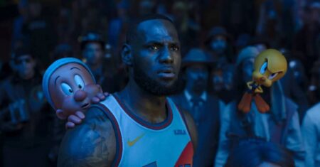 LeBron James Tweety Bird And Elmer Fudd In Space Jam 2 header