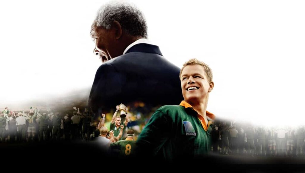Morgan Freeman e Matt Damon em Invictus b