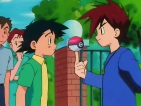 Ash e Gary em Pokémon (Reprodução)