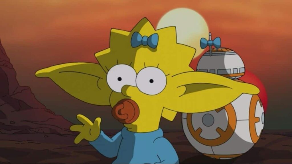 Os Simpsons faz curta baseado em Star Wars e produtor conta que temeu piada sobre a Disney Cena de O Despertar da Força da Soneca (Reprodução / Disney+)