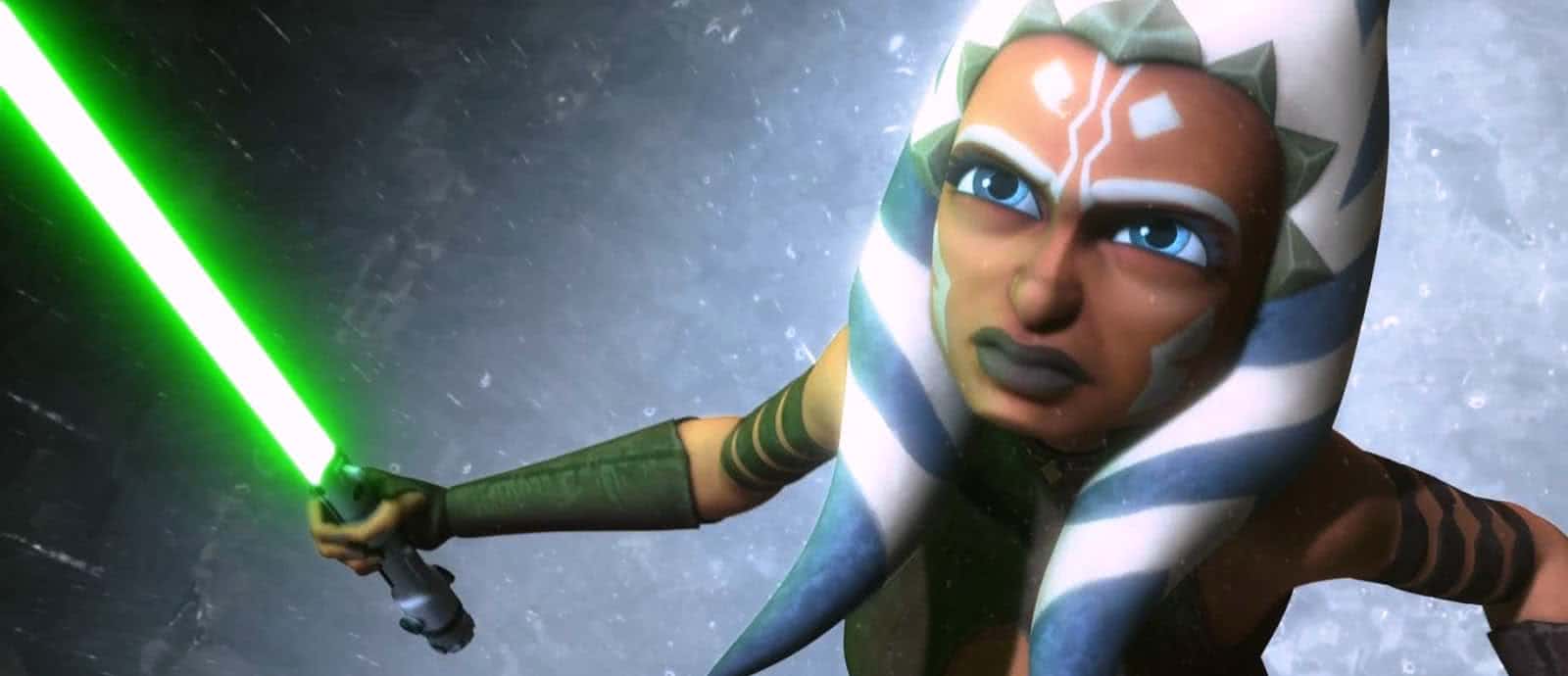 Star Wars | Saiba por que os sabres de luz de Ahsoka Tano mudam de cor 1 Ahsoka Tano com o sabre de luz verde Divulgacao