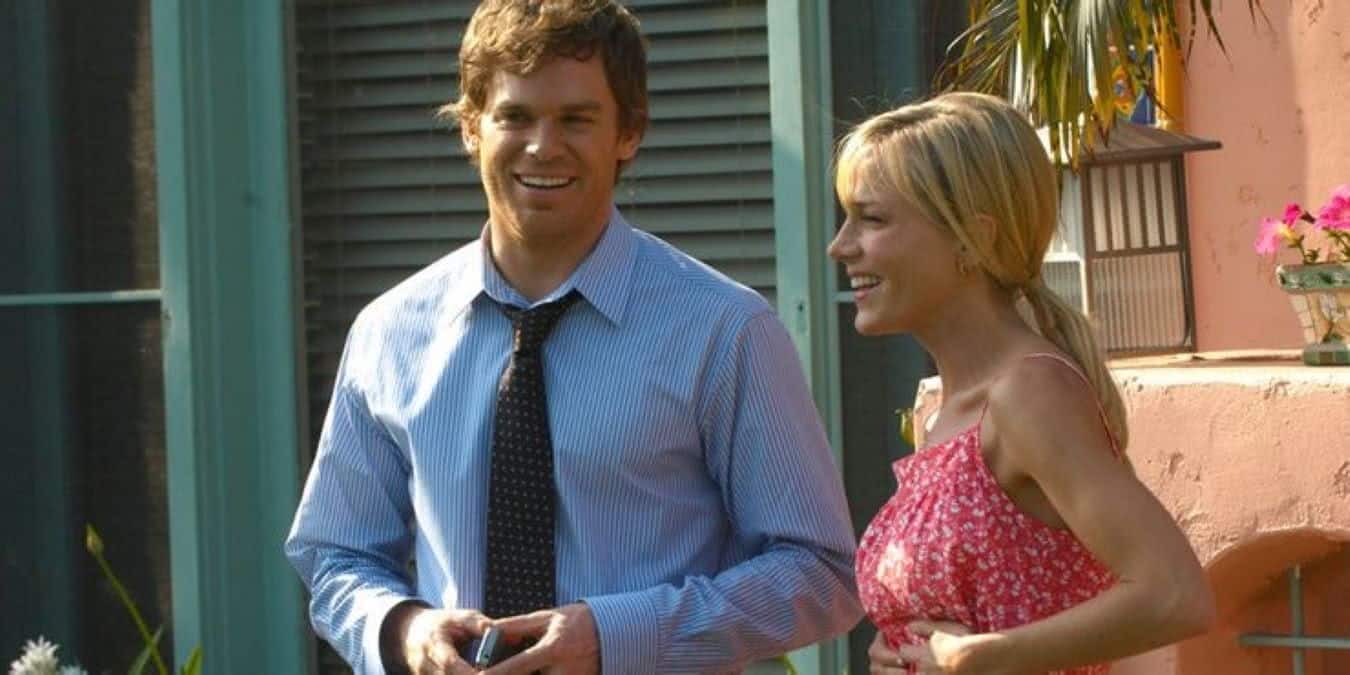Dexter (Michael C. Hall) e Rita (Julie Benz) em Dexter (Reprodução)