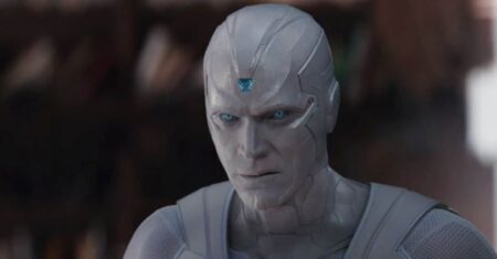 Paul Bettany está disposto a continuar como Visão Branco no MCU? Visão Branco (PaulaBettany) em WandaVision (Reprodução / Marvel)