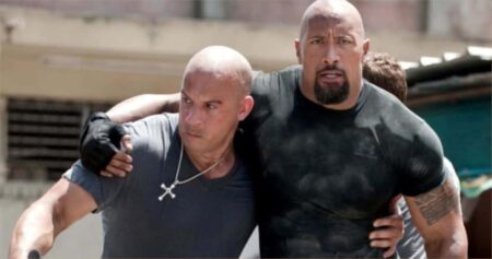 Você realmente entendeu a treta entre Dwayne Johnson e Vin Diesel? Vin Diesel e The Rock na franquia Velozes e Furiosos (Reprodução / Universal)