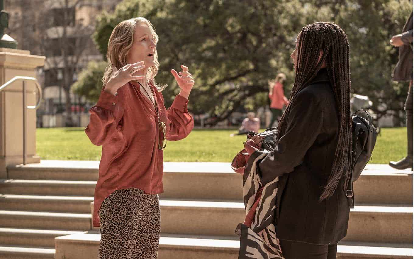 Estrela de Blindspotting confessa preocupação em trabalhar durante a pandemia do Coronavírus 2 Helen Hunt e Jaylen Barron em cena de Blindspotting Reproducao