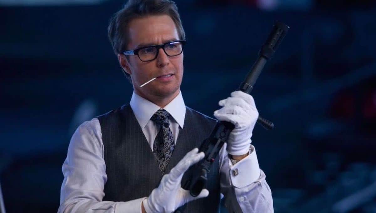 Justin Hammer (Sam Rockwell) em Homem de Ferro 2 (Reprodução)