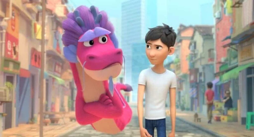 Din e o Dragão Genial | Diretor fala das inspirações para as cenas de luta Cena de Din e o Dragão Genial (Reprodução / Netflix)