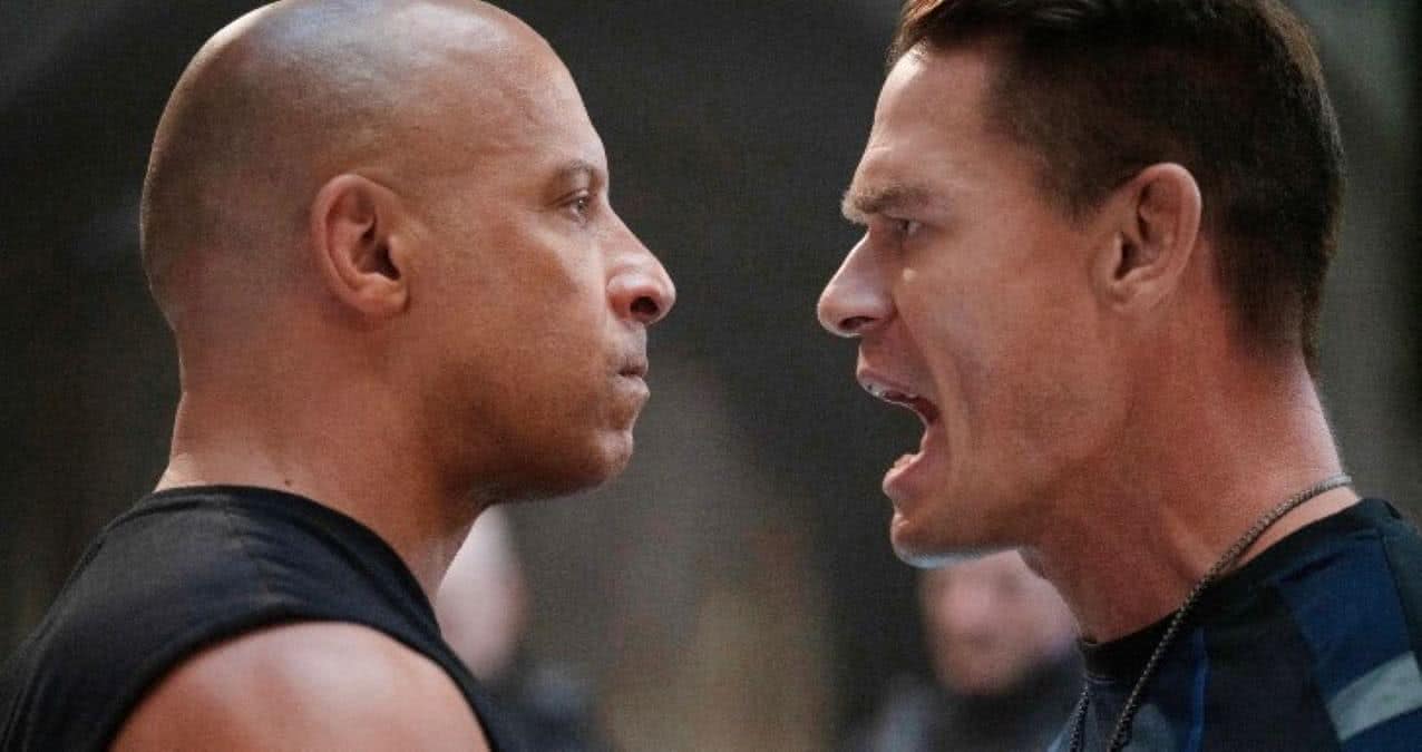 Jakob (John Cena) e Dom (Vin Diesel) em Velozes e Furiosos 9 (Reprodução / Universal)