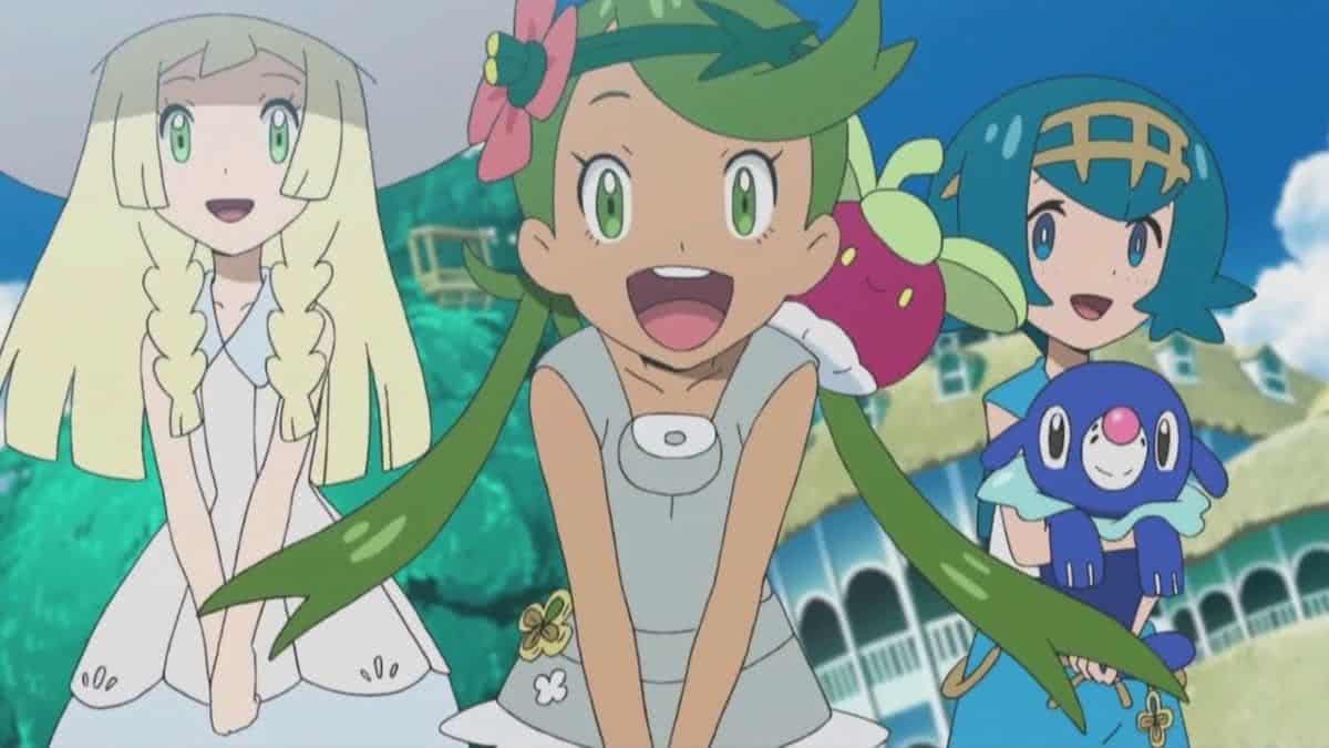 Lillie, Mallow, Lana, Bounsweet e Popplio (Reprodução)