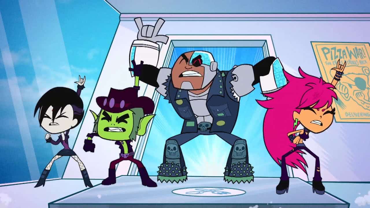 Personagens do Cartoon Network celebram Dia do Rock 4 Cena de Os Jovens Titãs em Ação (Reprodução / Cartoon Network)