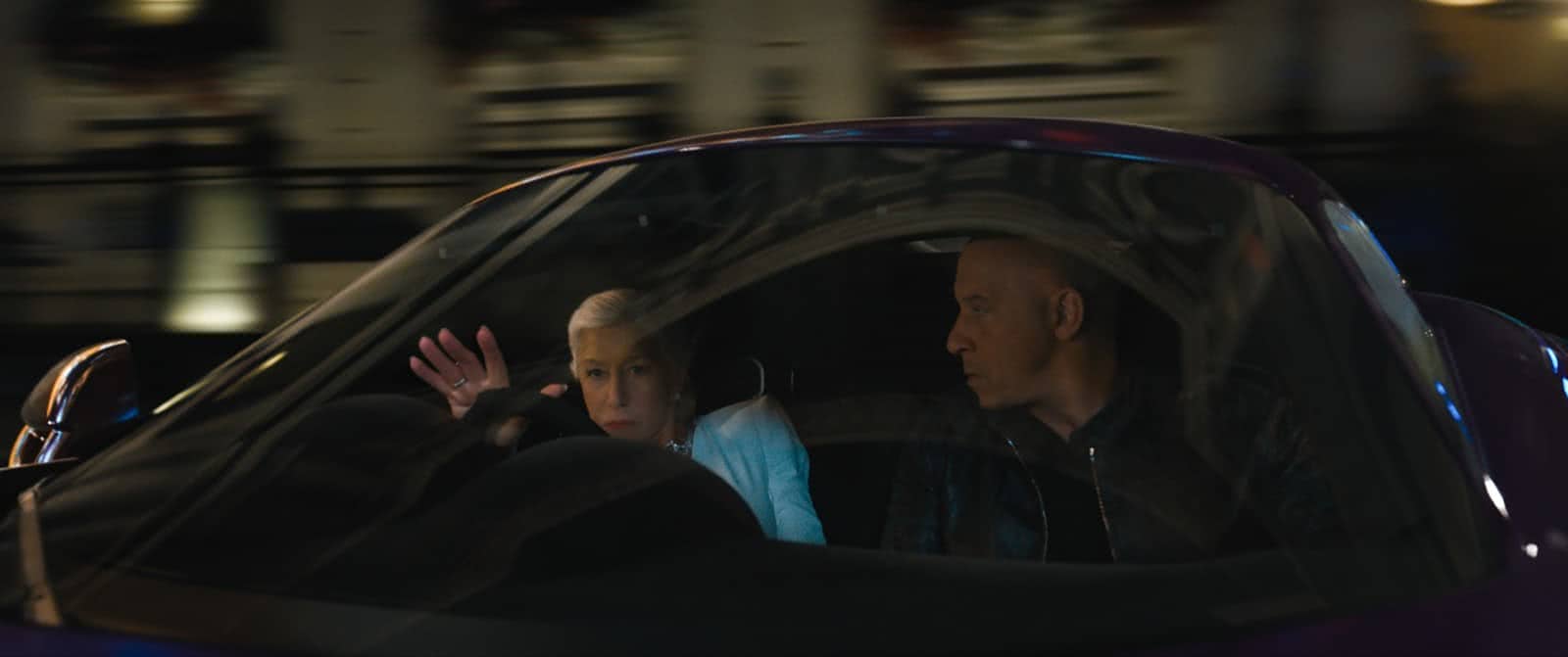 Helen Mirren e Vin Diesel em Velozes e Furiosos 9 Divulgacao