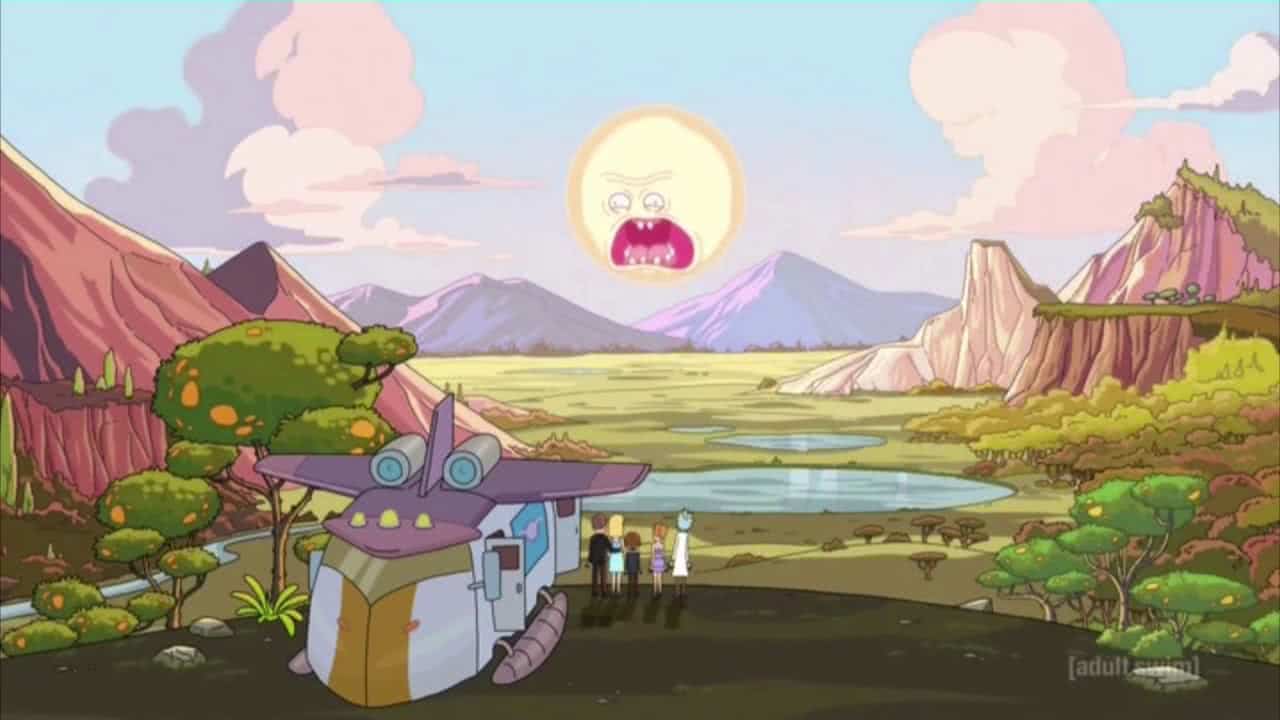 The Screaming Sun em Rick and Morty (Reprodução)