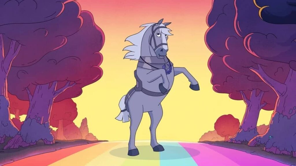 Centaurworld | Série animada sempre foi imaginada como um musical? Horse em Centaurworld (Reprodução / Netflix)