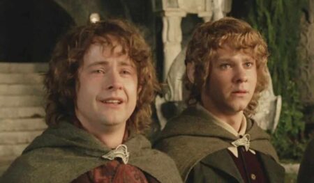 Pippin (Billy Boyd) e Merry (Dominic Monaghan) na trilogia O Senhor dos Anéis (Reprodução)