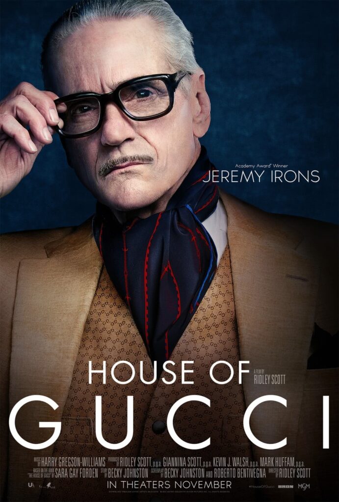 Jeremy Irons como Rodolfo Gucci em House of Gucci (Divulgação / MGM)