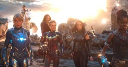 Heroínas reunidas em cena de Vingadores: Ultimato (Reprodução / Marvel)