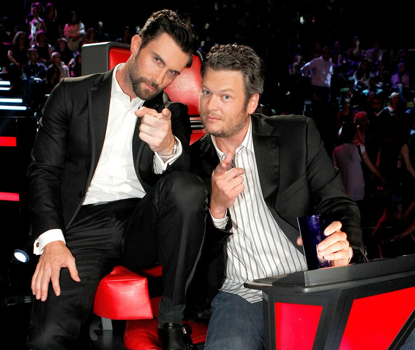 Adam Levine e Blake Shelton em The Voice Divulgacao e1628136711497