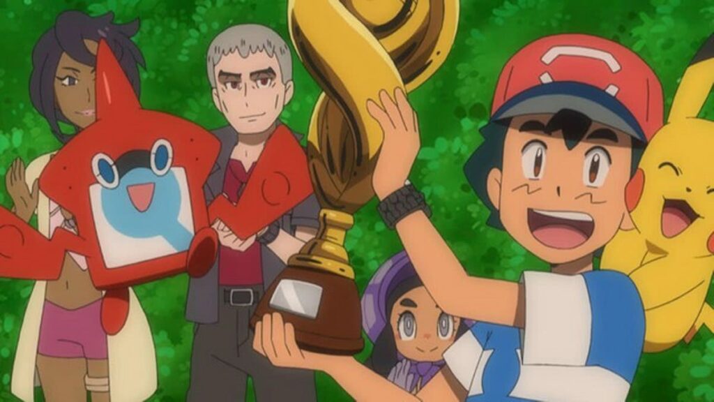 Pokémon revela o status de celebridade de Ash Ketchum Ash campeão da Liga Alola em Pokémon (Reprodução)