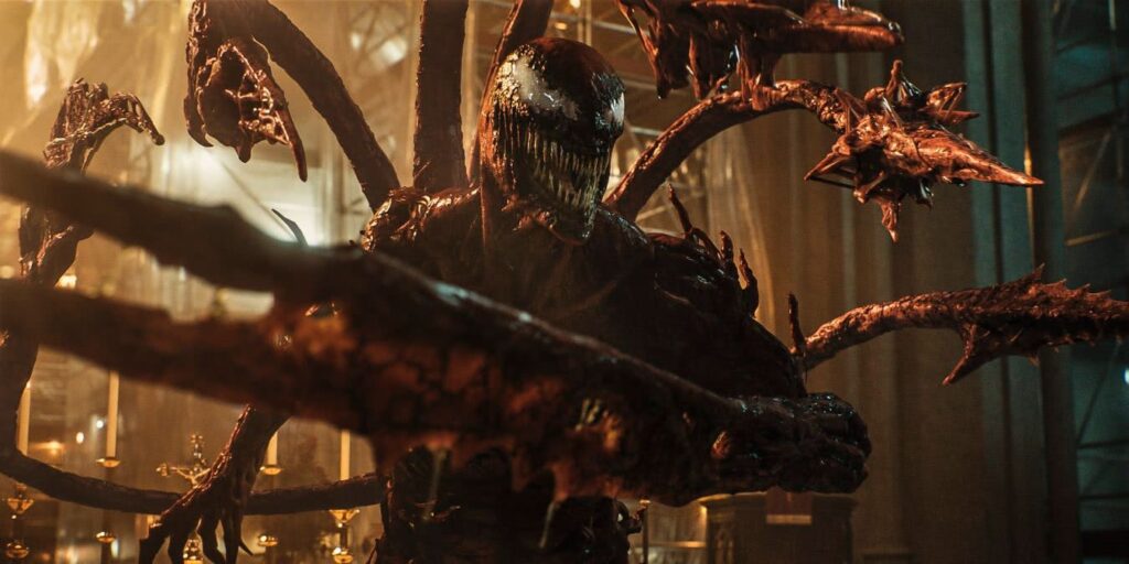 Créditos de Venom 2 mostra grande crossover com o MCU Carnificina (Woody Harrelson) em Venom: Tempo de Carnificina (Reprodução / Sony)