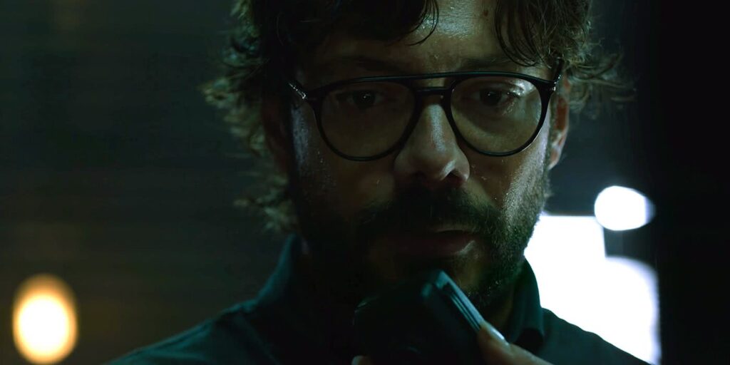 Professor (Álvaro Morte) em La Casa de Papel (Reprodução / Netflix)
