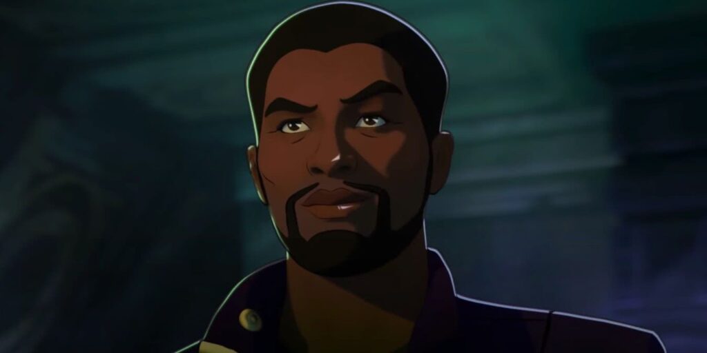Antes de morrer, Chadwick Boseman participou de série da Marvel Chadwick Boseman como T'Challa em What If...? (Reprodução / Marvel)