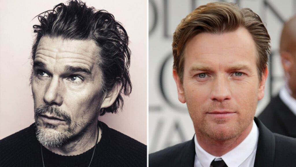 Ethan Hawke e Ewan McGregor serão irmãos em filme da Apple Ethan Hawke e Ewan McGregor (Divulgação)