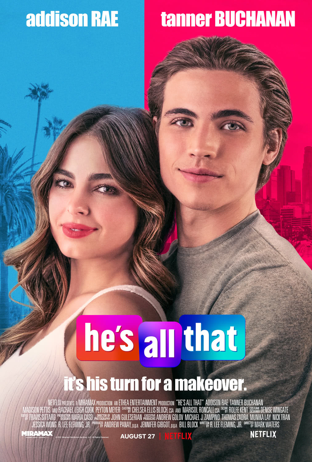Netflix revela primeiro trailer do reboot de Ela é Demais 4 Addison Rae e Tanner Buchanan em poster de He's All That, reboot de Ela é Demais