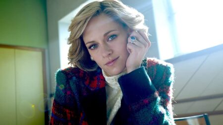 Lady Di (Kristen Stewart) em Spencer (Divulgação)