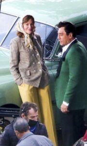Nicole Kidman e Javier Barden durante filmagens de Being The Ricardos