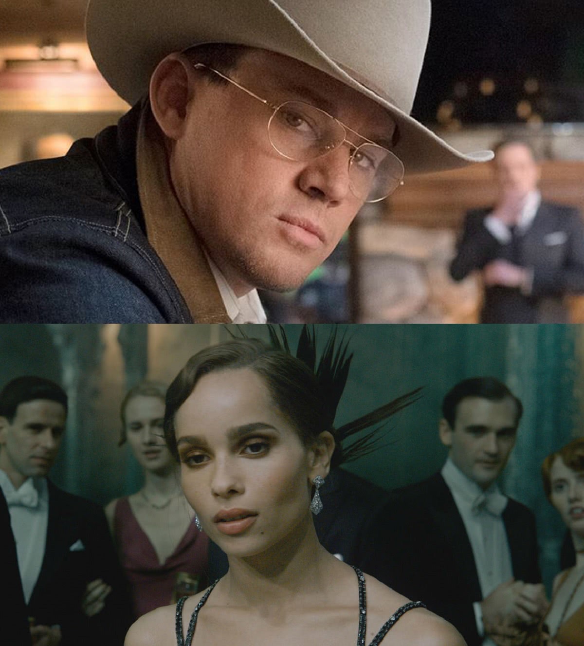 Zoe Kravitz e Channing Tatum Montagem com Fotos de Reproducao