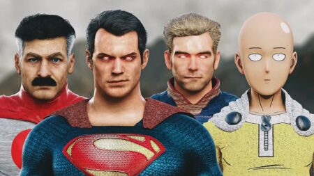 Omini-Man, Superman, Capitão Pátria e Saitama