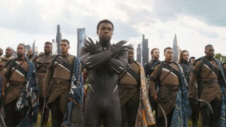 Chadwick Boseman em Pantera Negra.