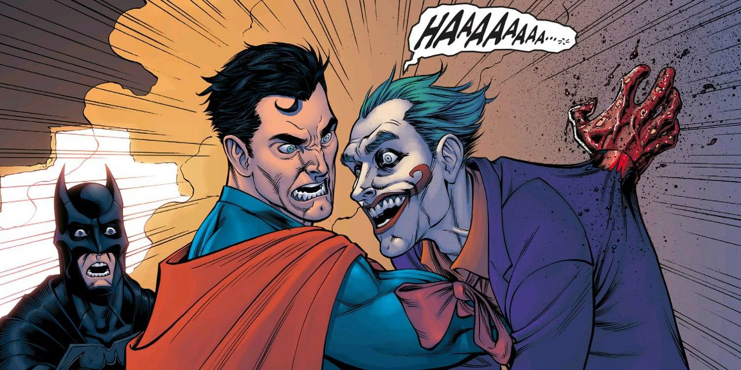 Superman, Coringa e Batman nos quadrinhos da DC (Reprodução)