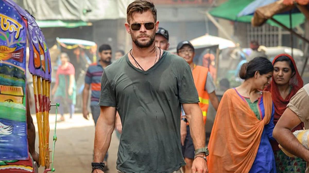 Chris Hemsworth em Resgate (Reprodução / Netflix)