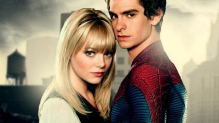 Emma Watson e Andrew Garfield em O Espetacular Homem-Aranha (Divulgação / Sony)
