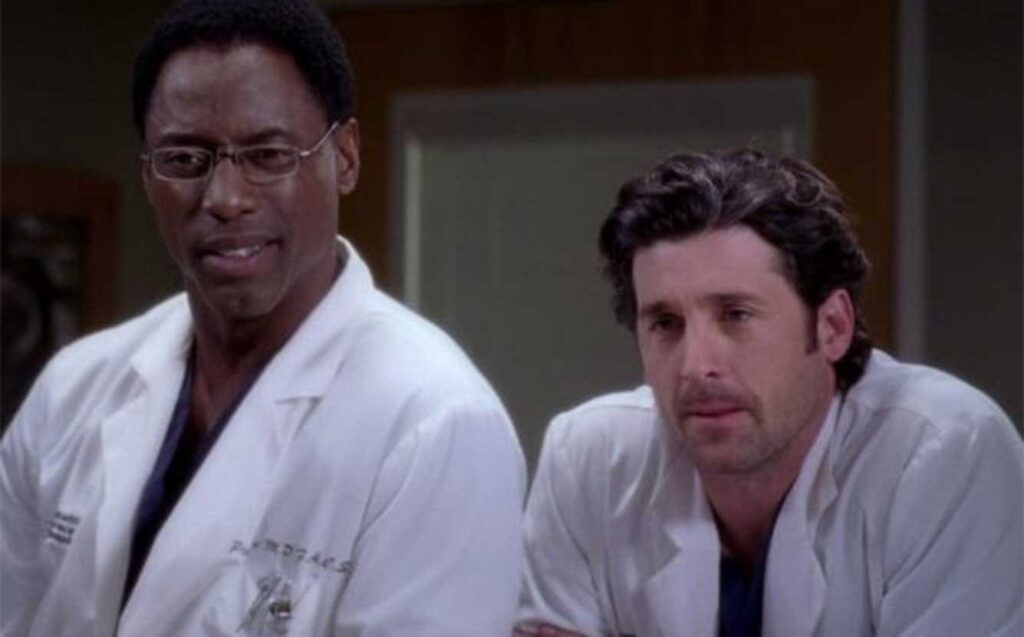 Isaiah Washington e Patrick Dempsey em Grey's Anatomy (Reprodução)