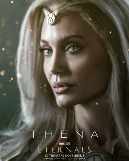 Angelina Jolie como Thena em Eternos Divulgacao