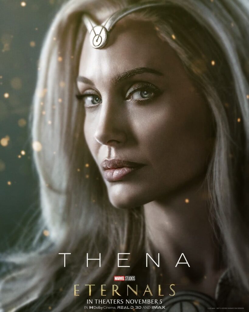 Angelina Jolie como Thena em Eternos Divulgacao