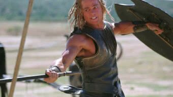 Aquiles (Brad Pitt) em Troia (Reprodução)