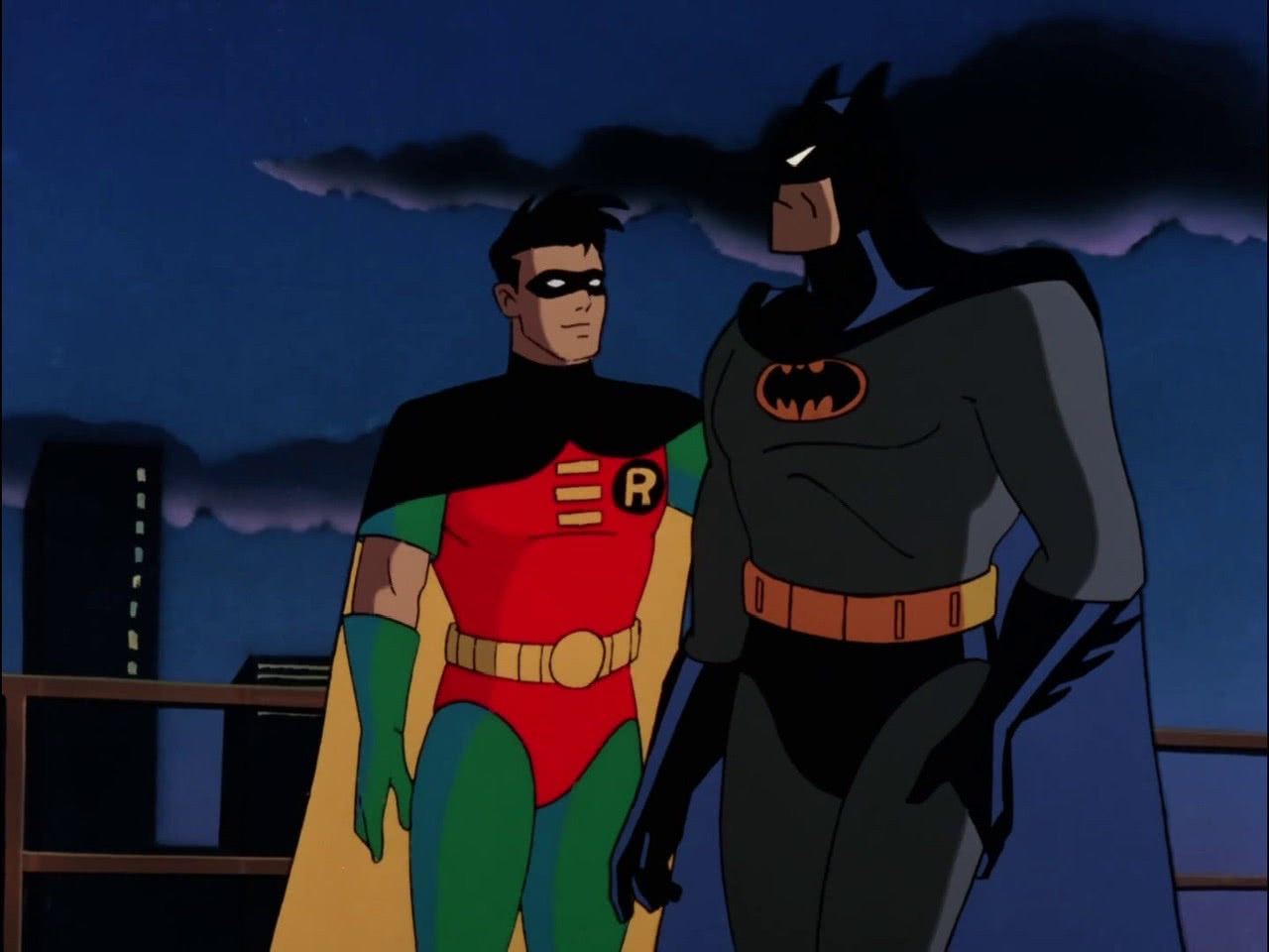 Batman e Robin em Batman The Animated Series (Reprodução)