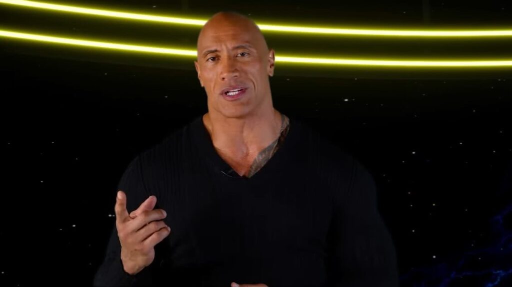 Dwayne Johnson durante o DC